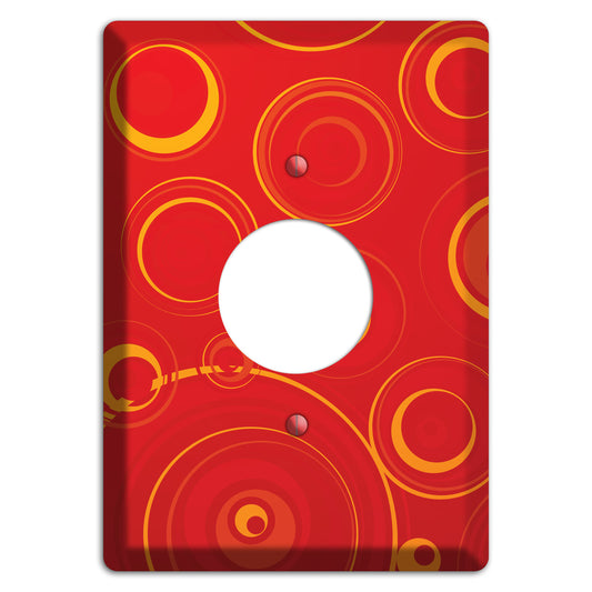 Red Circles Single Receptacle Wallplate
