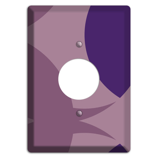 Purple Abstract Single Receptacle Wallplate