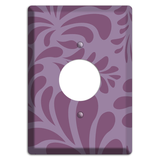 Purple Herati Single Receptacle Wallplate