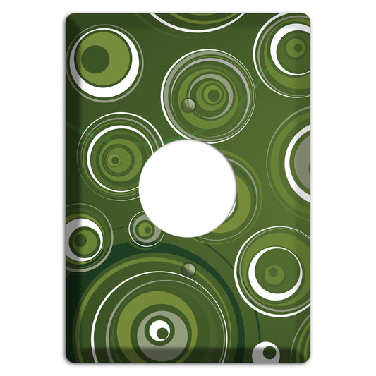 Green Circles Single Receptacle Wallplate