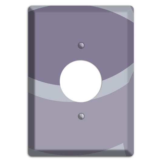 Grey and Lavender Abstract Single Receptacle Wallplate