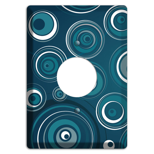 Blue Circles Single Receptacle Wallplate