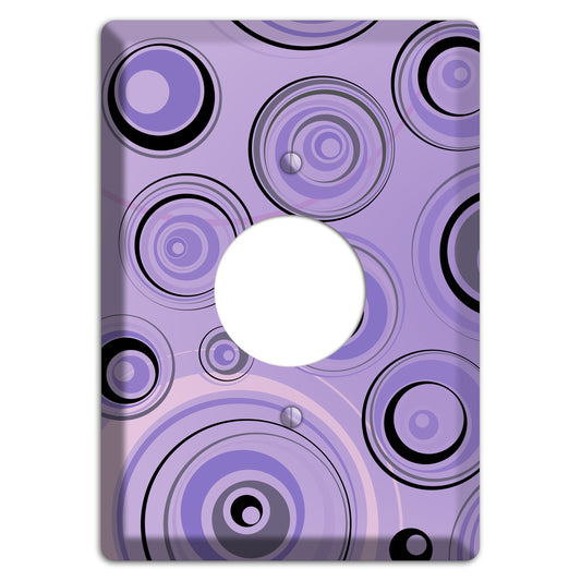Lavender Circles Single Receptacle Wallplate