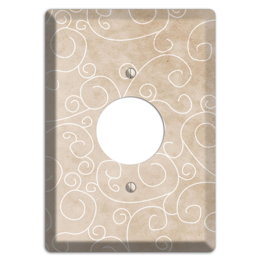 Wafer Neutral Texture Single Receptacle Wallplate