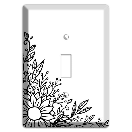 Hand-Drawn Floral 6 Cover Plates