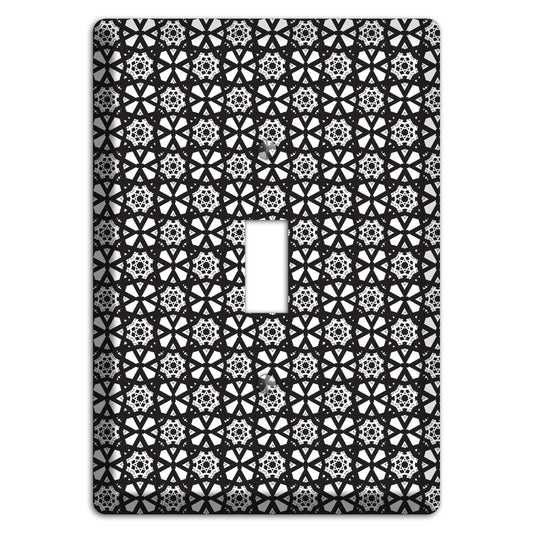 White with Black Arabesque Cover Plates