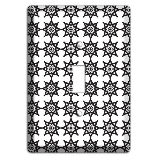 White with Black Arabesque Aster Cover Plates