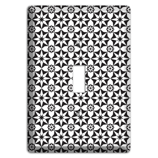 White with Black Foulard 2 Cover Plates