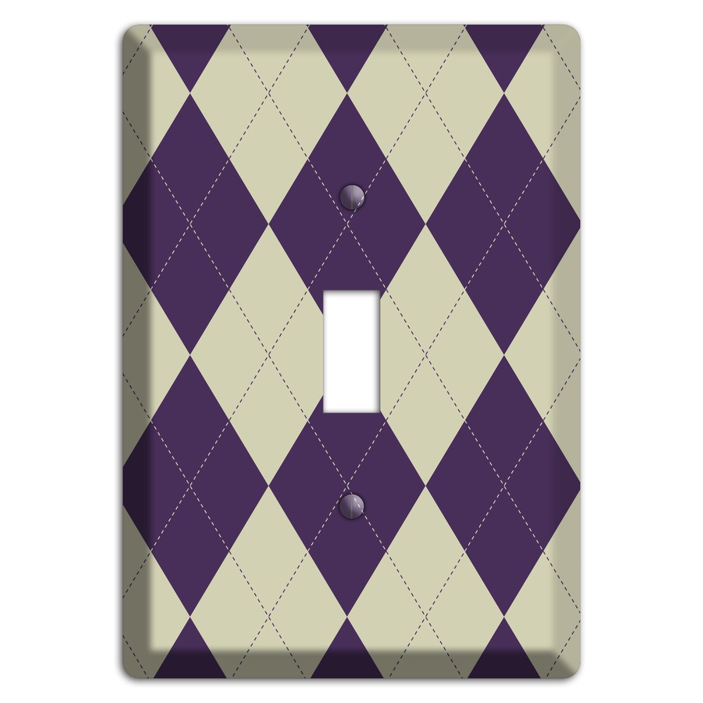 Purple and Tan Argyle Cover Plates