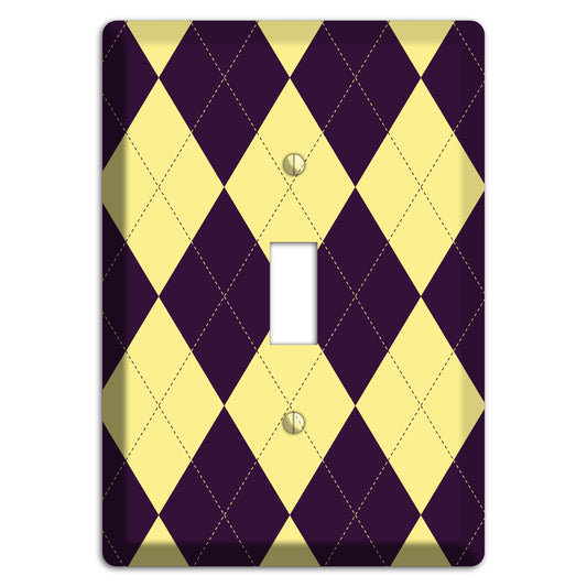 Yellow and Black Argyle Cover Plates