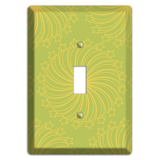 Multi Lime Star Swirl Cover Plates