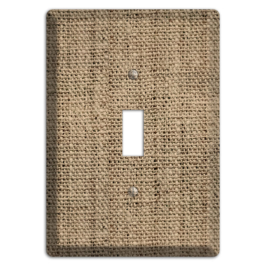 Donkey Brown Burlap Cover Plates