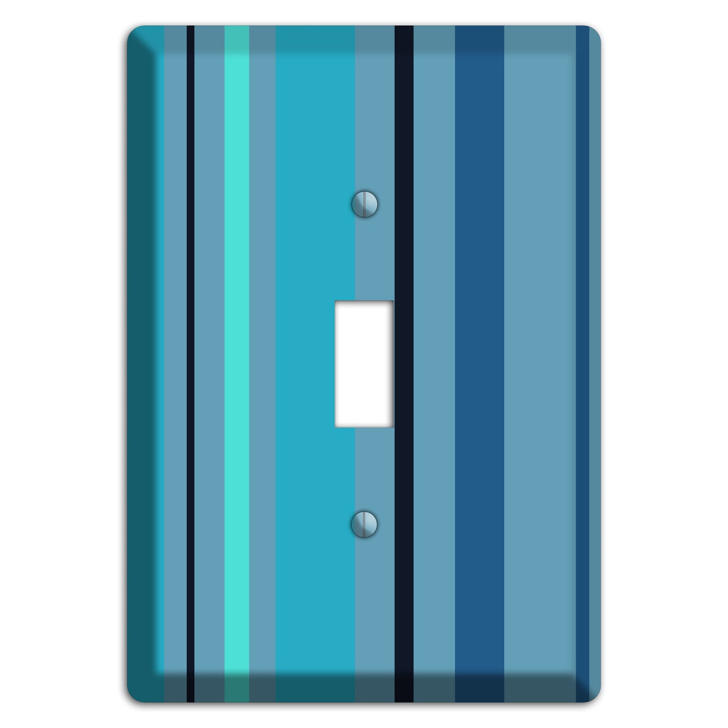 Multi Turquoise Vertical Stripe Cover Plates