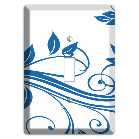 Black and White Sprig Cover Plates