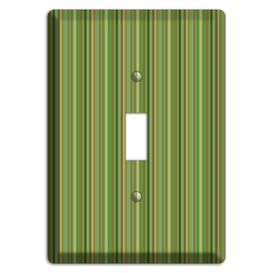 Multi Green Vertical Stripes Cover Plates