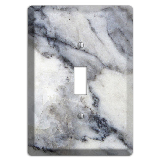 White and Grey Marble Cover Plates
