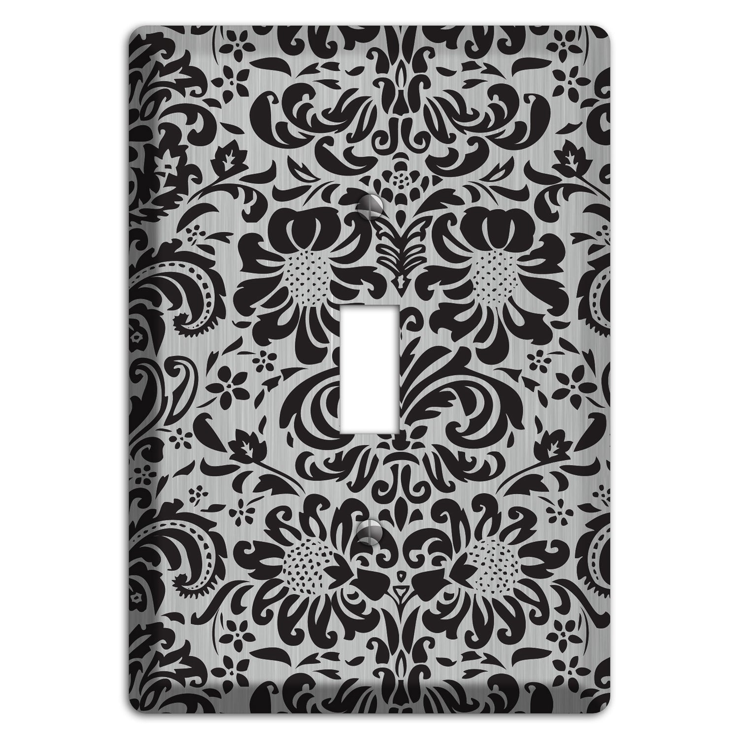 Black Toile  Stainless Cover Plates