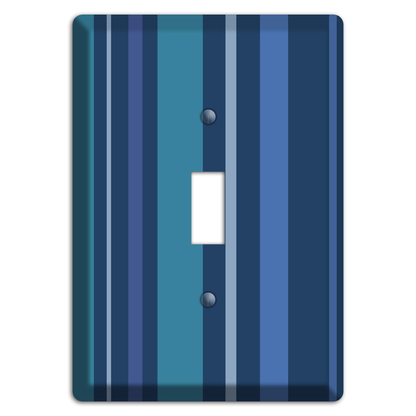 Multi Blue Vertical Stripes Cover Plates