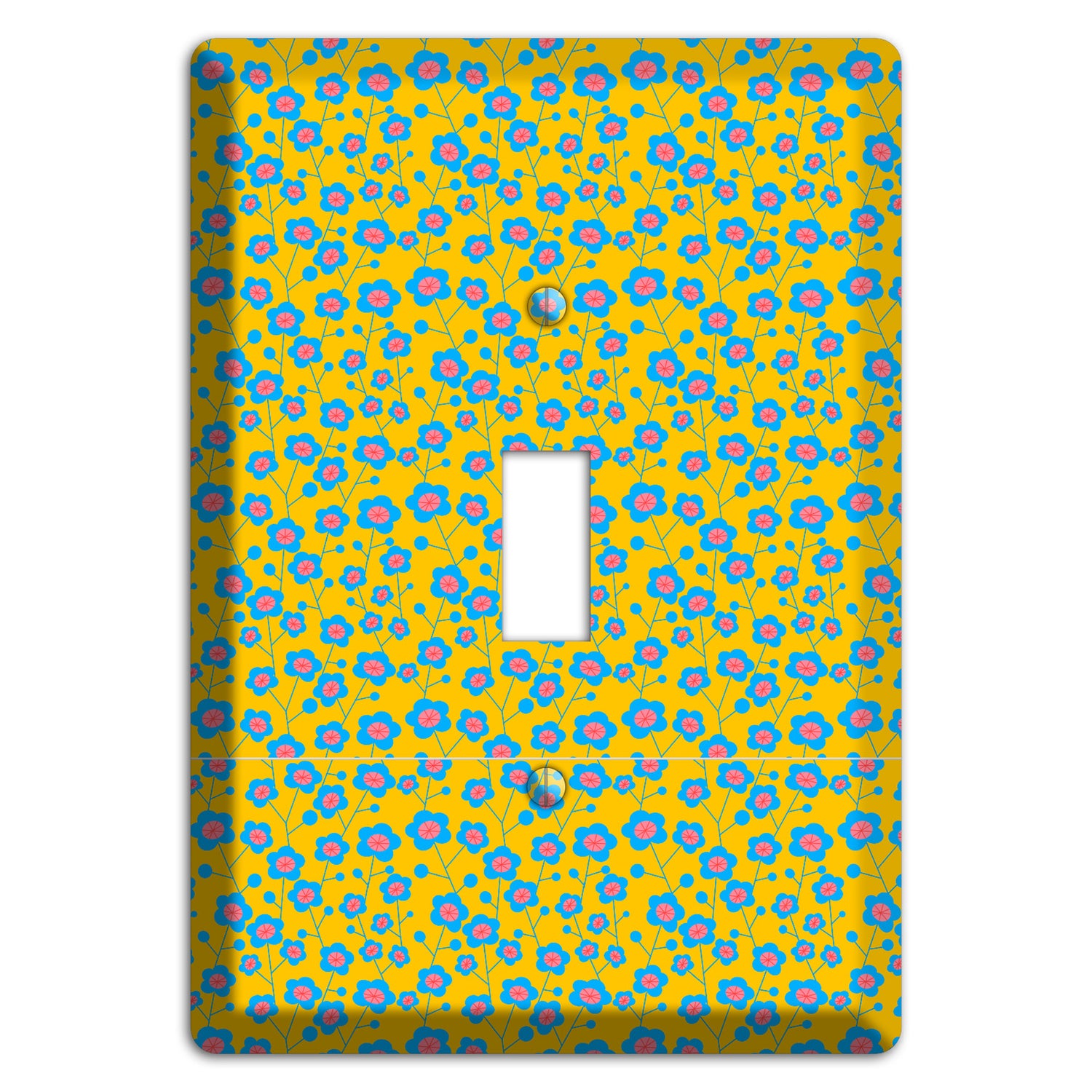 Yellow Blue Pink Calico Cover Plates