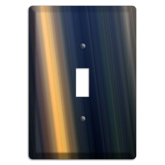 Black with Orange Ray of Light Cover Plates