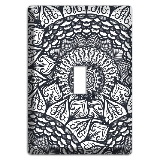 Mandala Black and White Style L Cover Plates Cover Plates