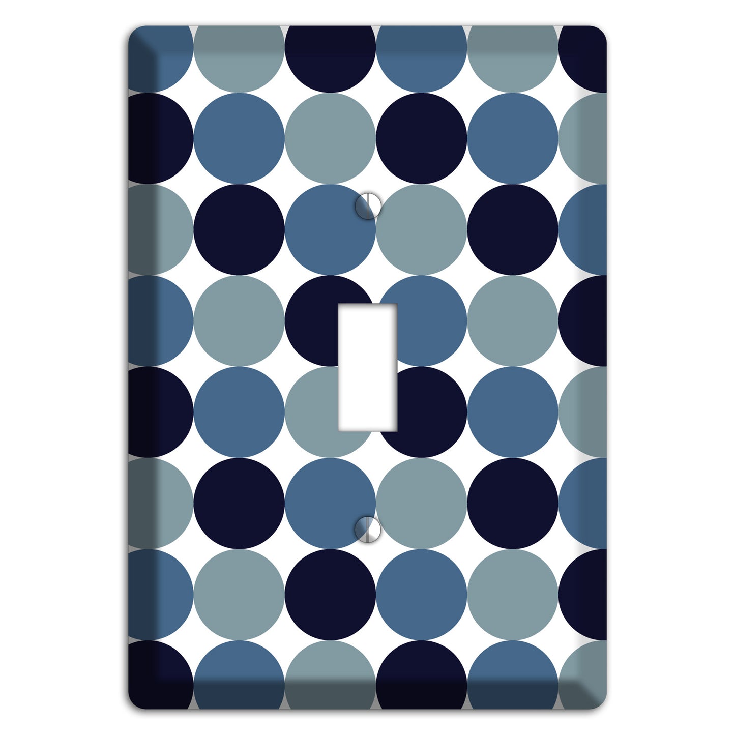 Multi Dusty Blue Tiled Dots Cover Plates