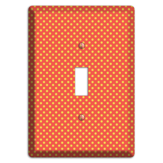 Orange Multi Tiny Polka Dots Cover Plates