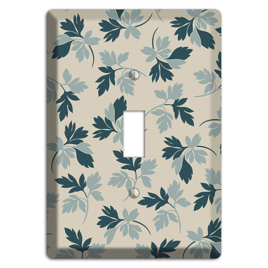Blue Leaves Cover Plates