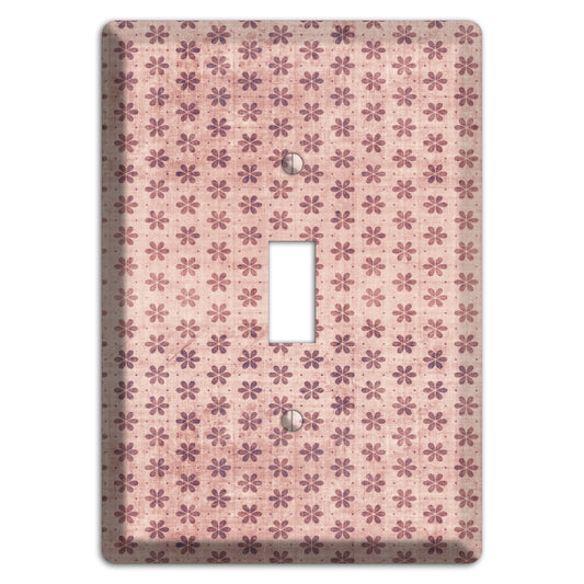 Dusty Pink Grunge Floral Contour Cover Plates
