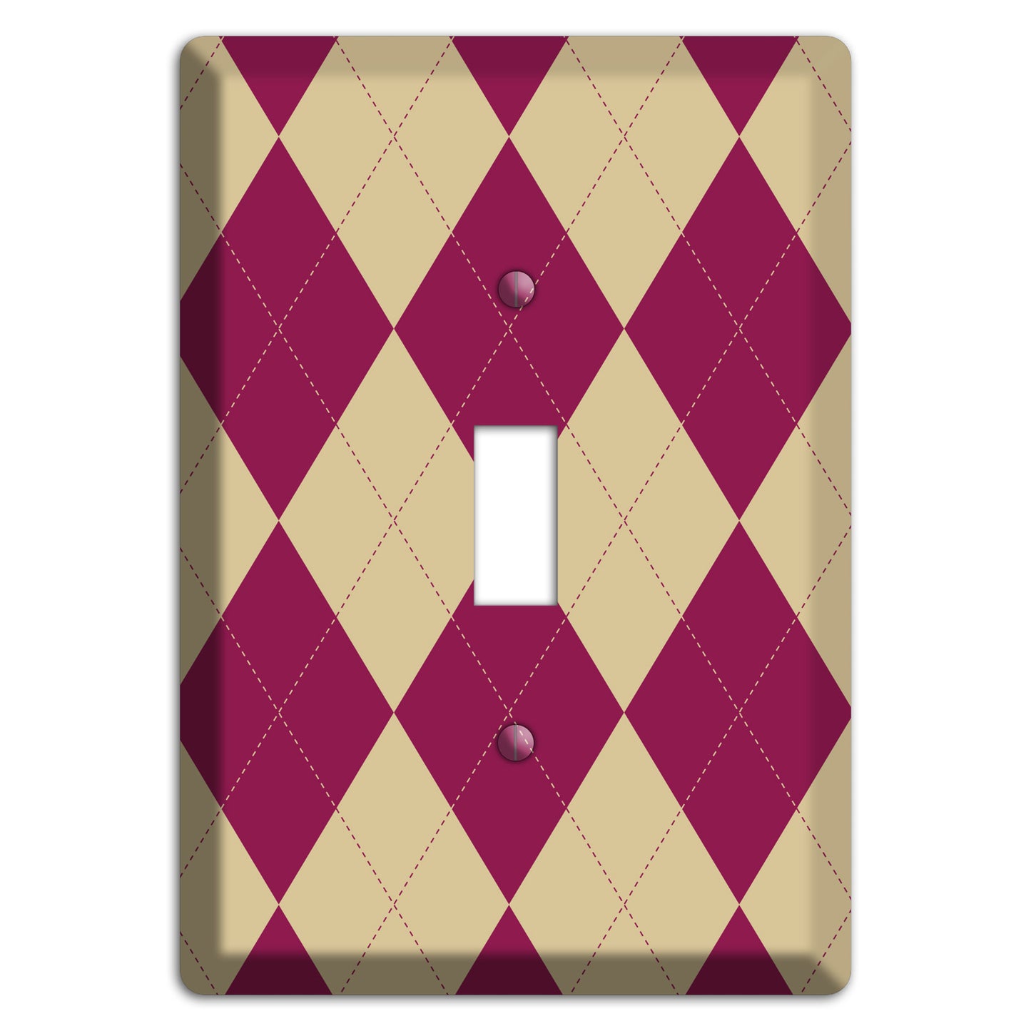 Red and Tan Argyle Cover Plates