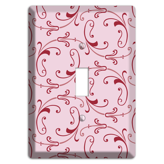 Pink Victorian Sprig Cover Plates