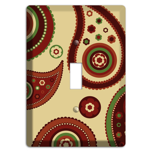 Beige Paisley Cover Plates