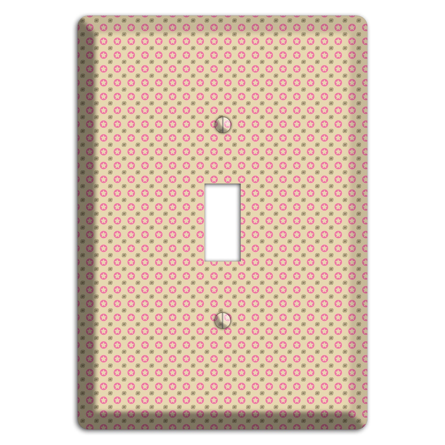 Beige with Pink Stars Cover Plates