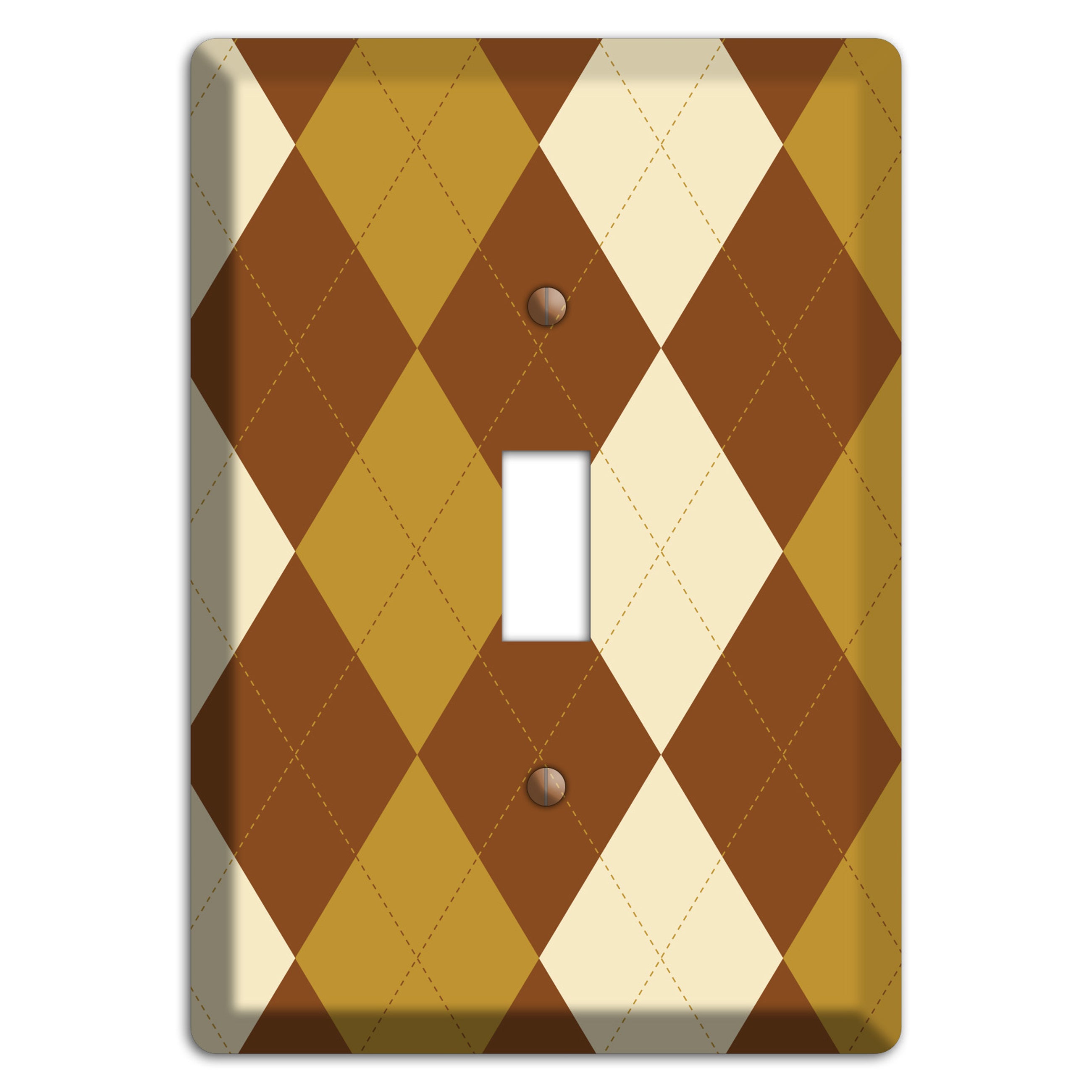 Multi Brown Argyle Cover Plates