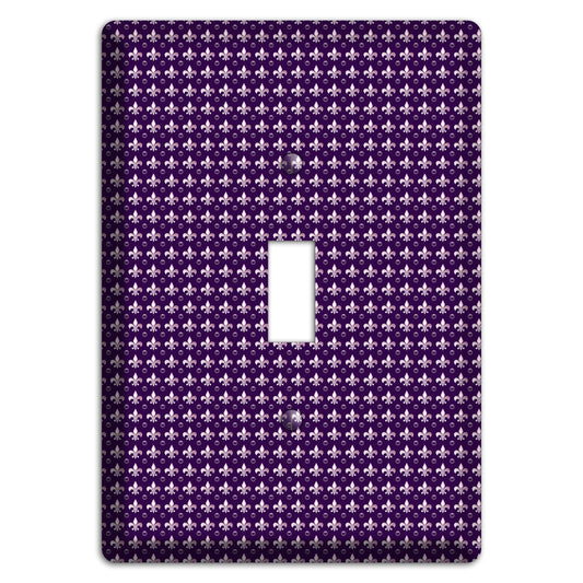 Purple Fleur de Lis Cover Plates