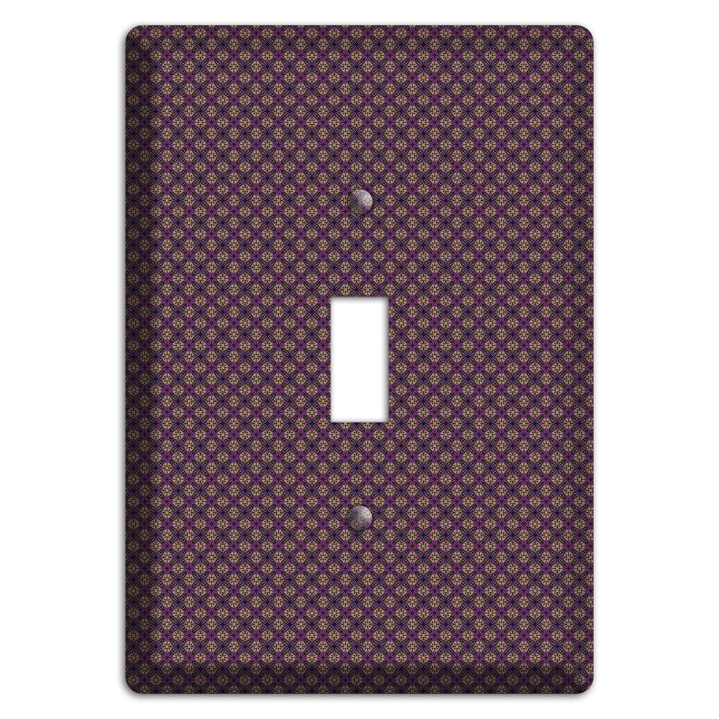 Brown and Purple Tiny Arabesque Cover Plates