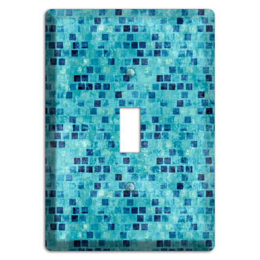 Turquoise Grunge Tile Cover Plates