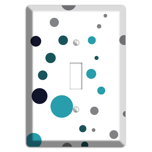 Teal and Blue Dots Cover Plates
