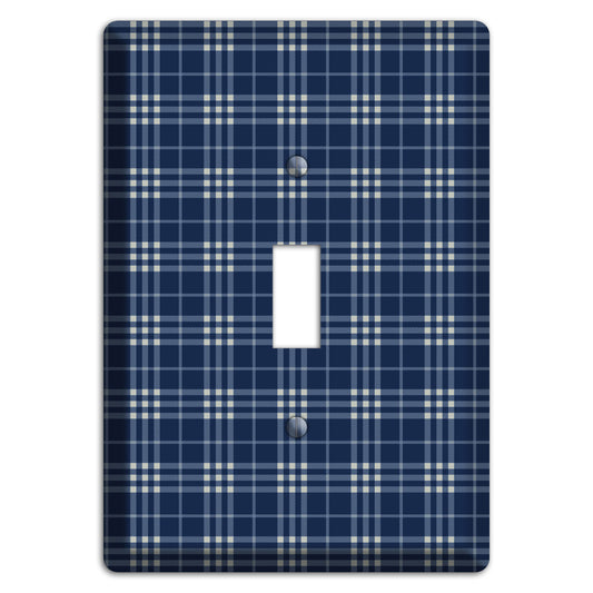 Blue and White Plaid Cover Plates