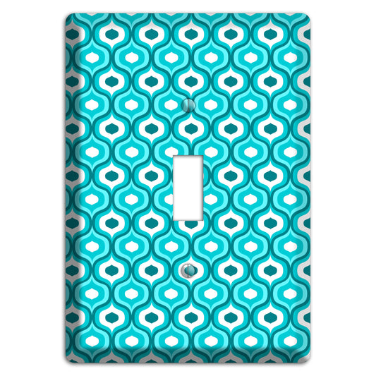 Multi Turquoise Double Scallop 2 Cover Plates