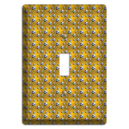 Yellow with Soccer Balls Cover Plates