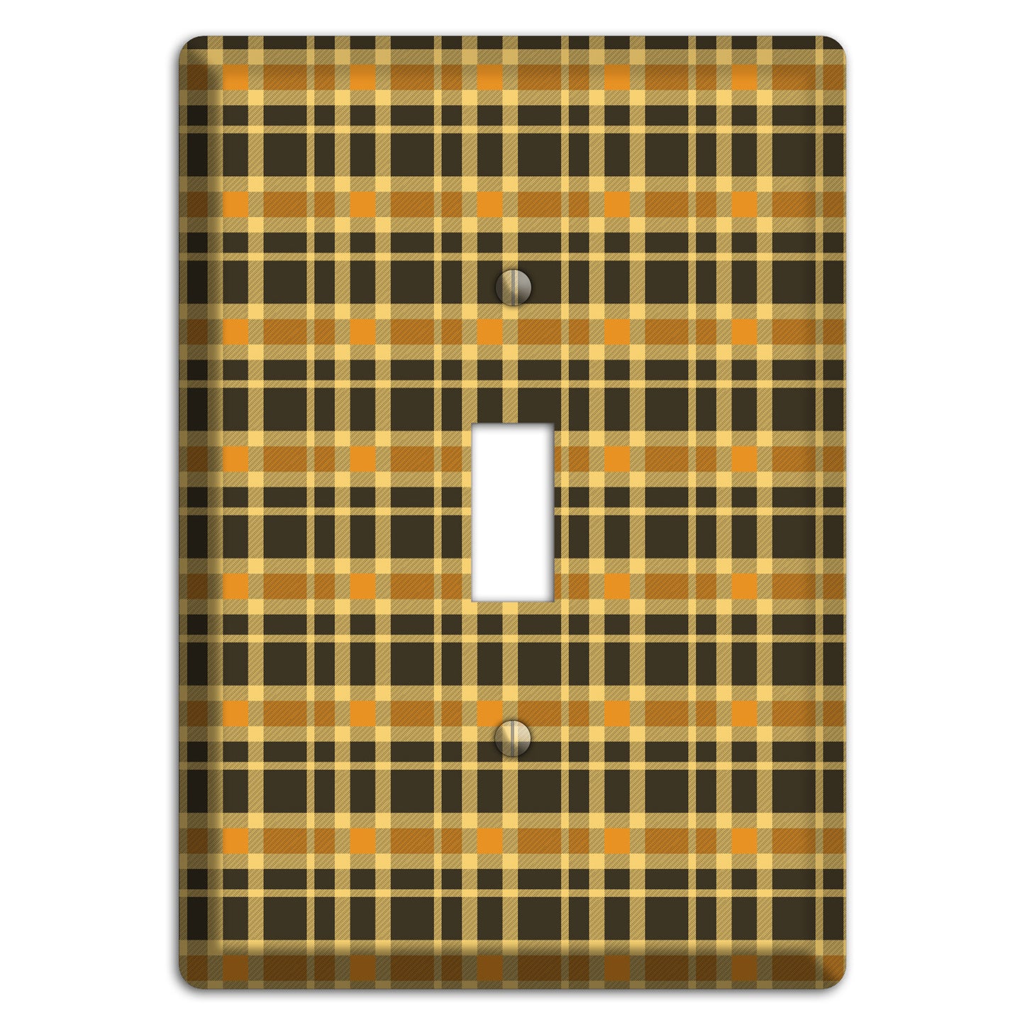 Mustard and Black Plaid Cover Plates