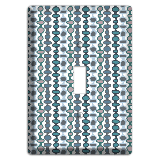 Grey and Multi Blue Bead and Reel Cover Plates