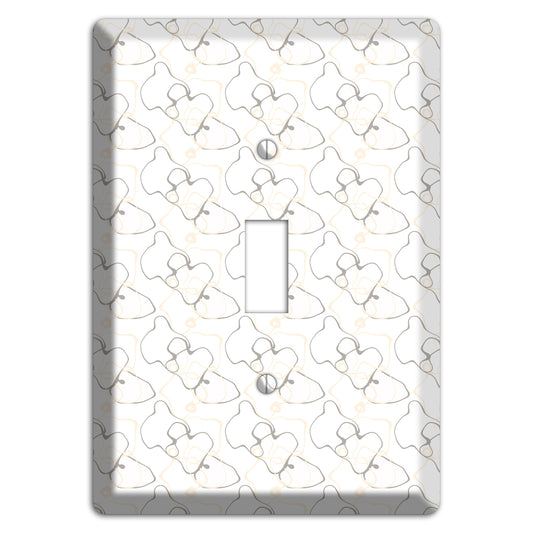White with Irregular Circles Cover Plates