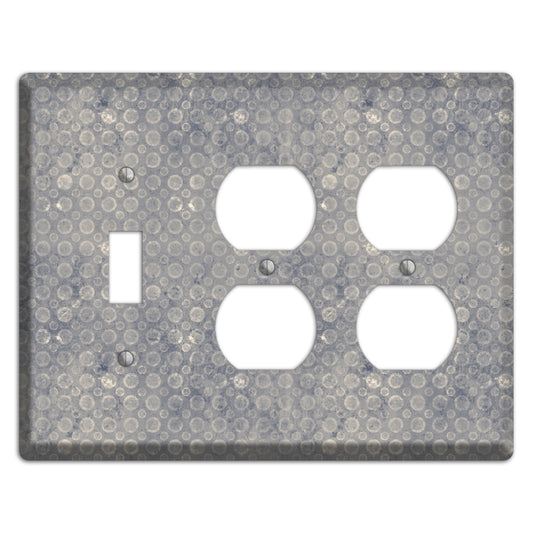 Grey Circles Toggle / 2 Duplex Wallplate