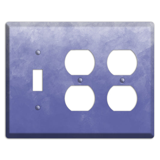Blue Ombre Toggle / 2 Duplex Wallplate