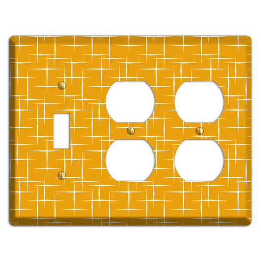 Orange Atomic Toggle / 2 Duplex Wallplate
