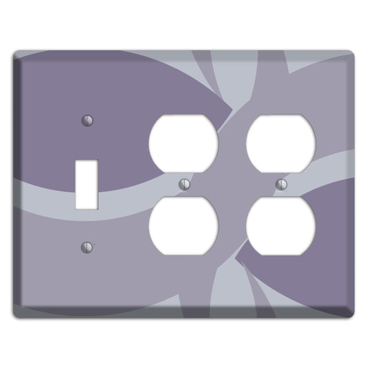 Grey and Lavender Abstract Toggle / 2 Duplex Wallplate