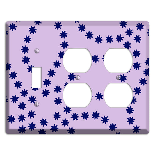 Lavender with Purple Constellation Toggle / 2 Duplex Wallplate