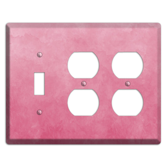 Pink Ombre Toggle / 2 Duplex Wallplate